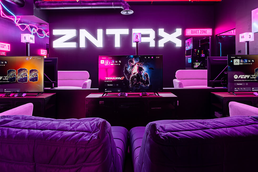 Private console lounge inside ZNTRX Riyadh
